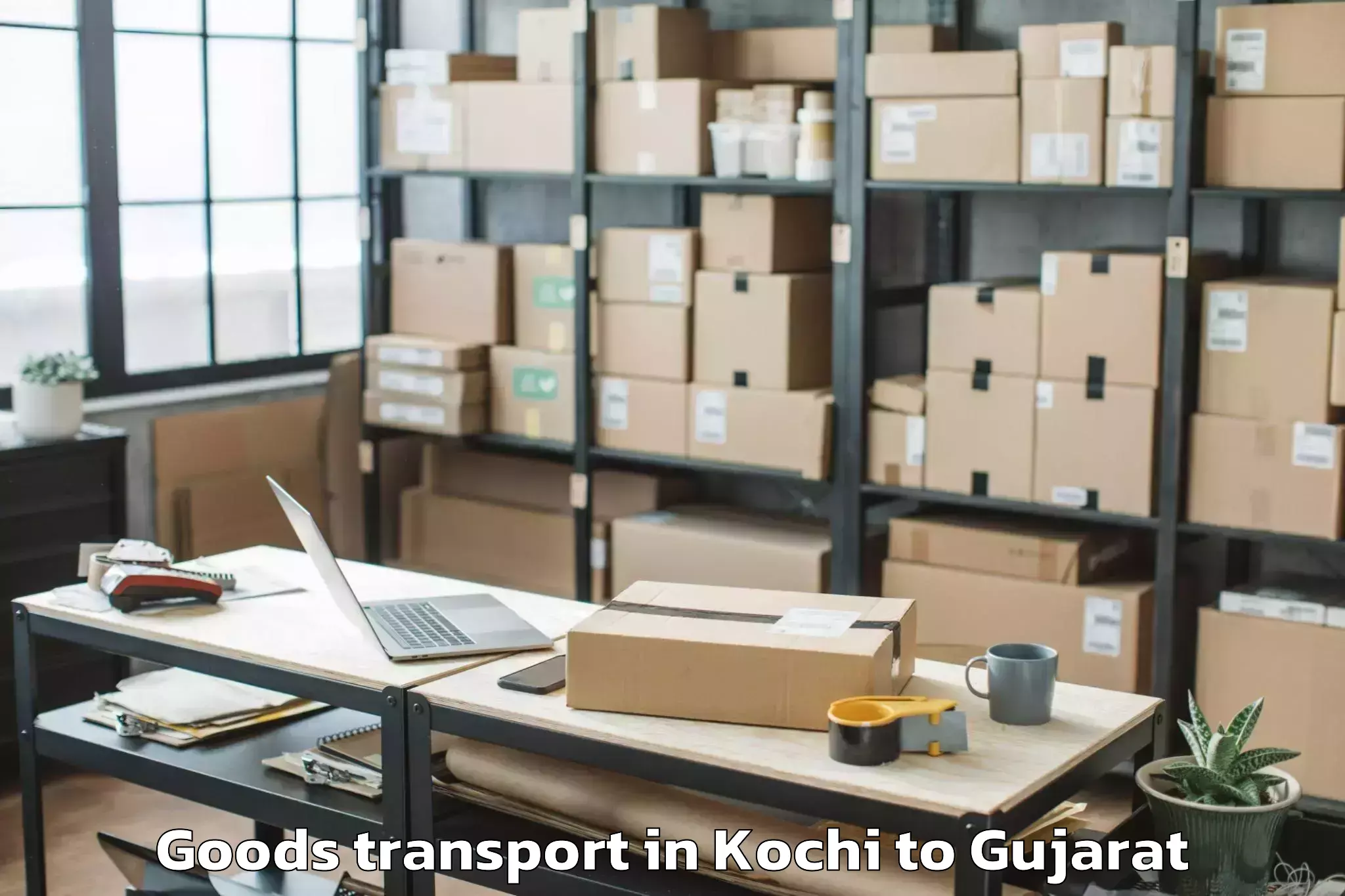 Discover Kochi to Santrampur Goods Transport